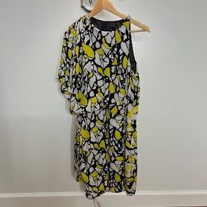 Asymmetrical artwork dress